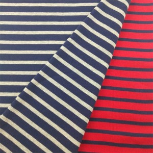 320 g/m² Cvc-Hoodie-Stoff, Baumwoll-Polyester-Garn, gefärbter Streifen-French-Terry-Stoff für Pullover
