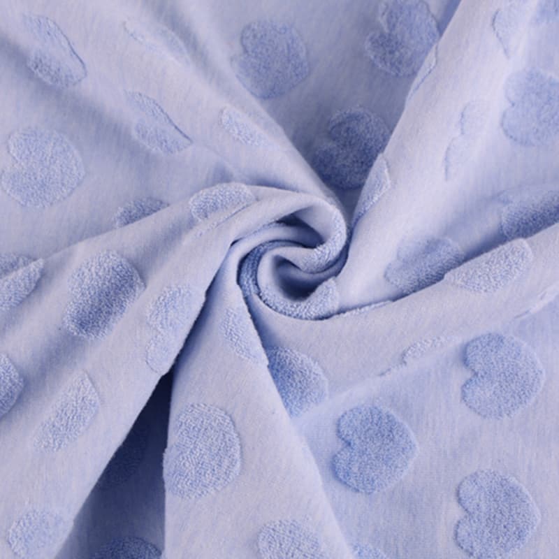 Toalla de felpa con trama de tela jacquard para toallas 3d en relieve Dobby tecido de felpa para prendas de vestir para niños