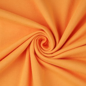 Onye na-ere ahịa dị elu Eco-Enyi na enyi 95% Cotton 5% Spandex Single Jersey Knit Fabric Maka Ụmụ nwanyị nwoke