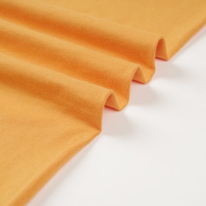 Gruthannel Hege kwaliteit miljeufreonlik 95% katoen 5% spandex single Jersey breide stof foar manlju froulju