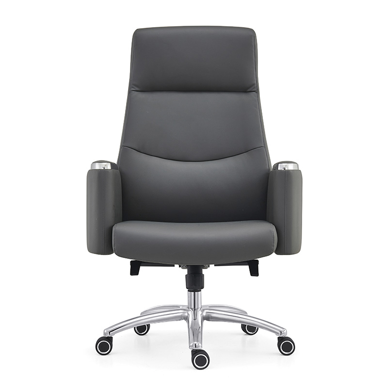 Doble nga Layer nga Plywood Computer Chair, PU Leather Office Chair, Executive Desk Chair