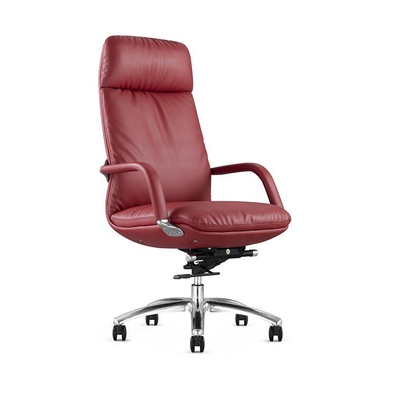 Բարձր հետևի գործադիր աթոռ, միջին հետևի գրասենյակի աթոռ, բարձրությունը կարգավորվող կարմիր կաշվե աթոռ, այցելուների աթոռ