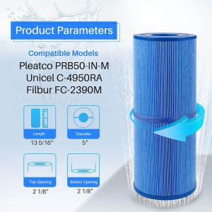 Spa Filter Panggantos kanggo Unicel C-4950, PRB50-IN