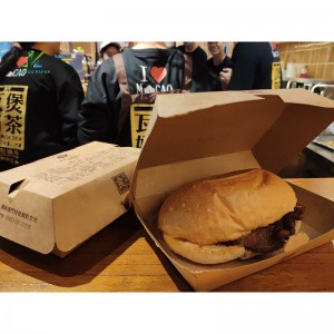Kotak Burger Pembungkusan Bercetak Tersuai Mampan