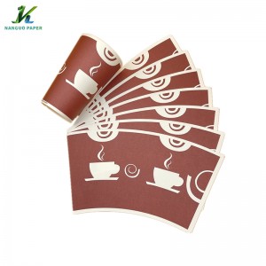 Wholesale Paper Cup Raw Material Printed PE Coated Paper Cup Fan