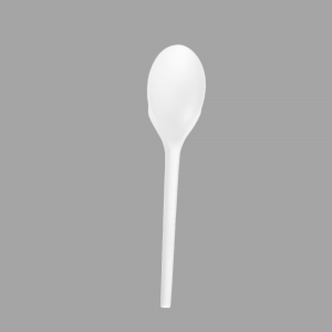 Renewable Design for Cake Spoon - SY-003 6inch/152mm white CPLA Customized spoon in bulk package DIN CERTCO certified biodegradable spoon. – Quanhua