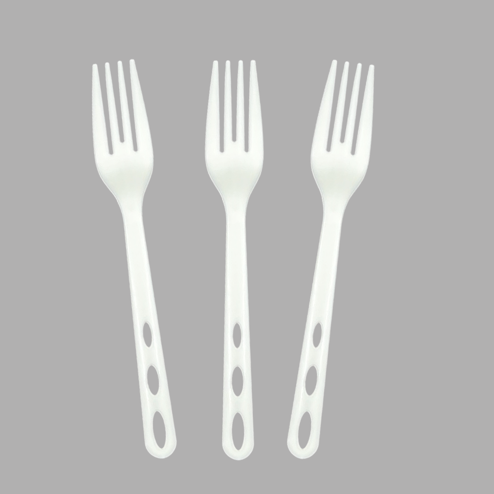 មកដល់ថ្មី SY-08-FO 6.6inch/168mm ប្រដាប់ប្រដាប្រើប្រាស់ជីធម្មជាតិ CPLA fork light-weight series CPLA cutlery