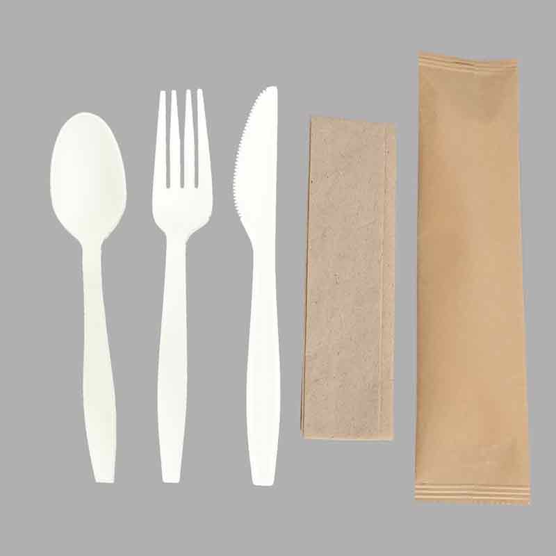 Couteau, fourchette et cuillère emballés SY-15KFSN