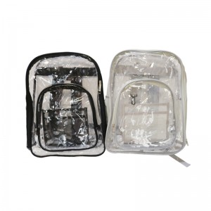 Clear Backpack Heavy Duty PVC Transparent Backpack with Reinforced Strap for College Workplace