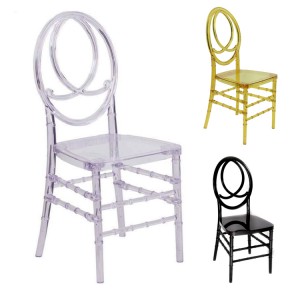 AJ Factory մեծածախ Բանկետների միջոցառում Հարսանեկան Թափանցիկ Ghost Crystal Acrylic Stackable Dining Chiavari Phoenix Chairs