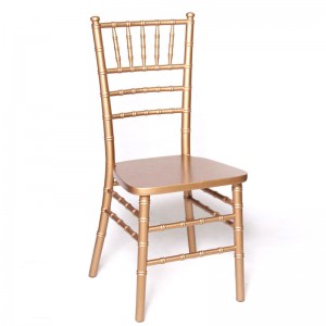 AJ Factory veľkoobchod Outdoor Hotel Banket Svadobné Biele drevené jedálenské stoličky Tiffany Chiavari