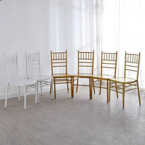 AJ wholesale Factory Hotel Banquet Outdoor Wedding Metal Aluminium Tiffany Chiavari Chairs