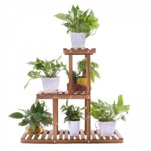 Wood Plant Stand Indoor Outdoor Multi Layer Flower Hill Rack Holder in Garden giardino scaffale piante
