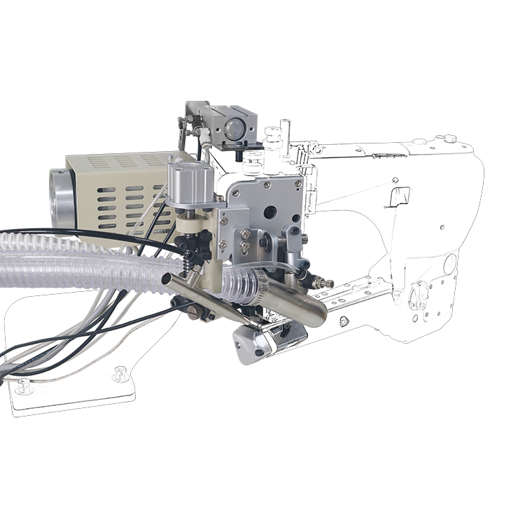 Fd62 4 İğne 6 İplik Düz Seamer Dikiş Makineleri İçin Pnömatik Otomatik Bant Kesme Cihazları