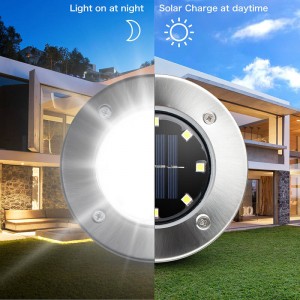 8 LED-Solar-Gartenleuchten für den Außenbereich, wasserdichte Rasenleuchten für Wege, Hof, Auffahrt