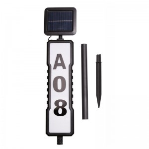 Ko waho Waterproof Solar Powered LED Iluminated House Address Signs Plaques with Stakes