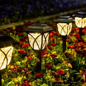 6 Pack Color Box Packed Solar Outdoor Pathway Landscape Lights na may White Light