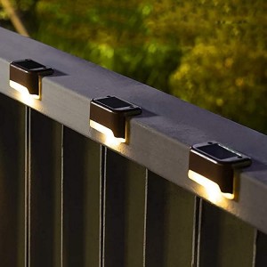 Utendørs Vanntett Solar Powered Hage Solar Deck Lights Gjerde Solar Step Lights