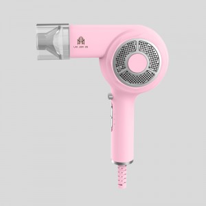 Assecador de cabells lleuger GAOLI amb un estil preciós, 2000 W, rosa i blanc, Mobel-92106