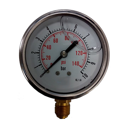 XF1651-06 Manometer with Glycerin (bottom connect)