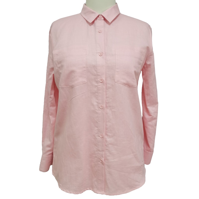 Collar shirt with button