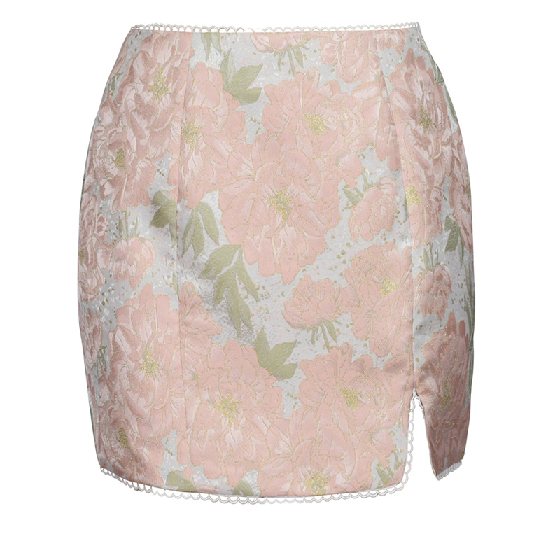 Split front mini skirt