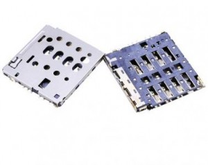 Mikro SIM kortelės jungtis, 6P＋1P su jungikliu, PUSH PUSH, H1,29 mm KLS1-SIM-093