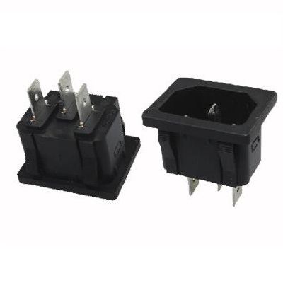 C14 AC power socket Solder အမျိုးအစား KLS1-AS-301-3A