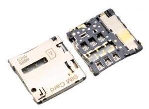 [कॉपी] माइक्रो सिम कार्ड कनेक्टर, 6P+1P, पुश पुश, H1.85mm, रिवर्स मिड माउंट KLS1-SIM-097