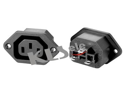 I-AC Inlet socket C13 Uhlobo lweSolder KLS1-AS-302-1