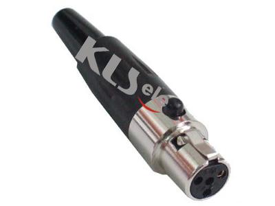 Mini XLR utikač KLS1-XLR-P01A