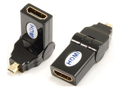 مائڪرو HDMI مرد جي طرف HDMI هڪ عورت اڊاپٽر، جھول جو قسم KLS1-13-001