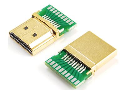 HDMI A ஆண், PCB போர்டு கம்பி சாலிடர் வகை KLS1-L-006