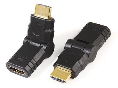 HDMI A vyriškas HDMI A moteriškas adapteris, siūbavimo tipas KLS1-10-018