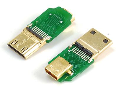 HDMI מיני זכר ל,HDMI מיקרו נקבה, מתאם KLS1-AP-004