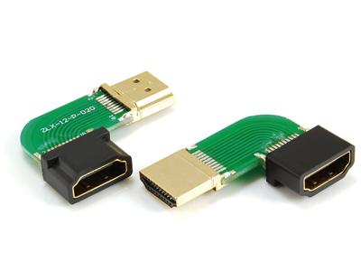 מתאם HDMI A זכר ל-HDMI A נקבה, סוג זווית 90˚ KLS1-AP-024