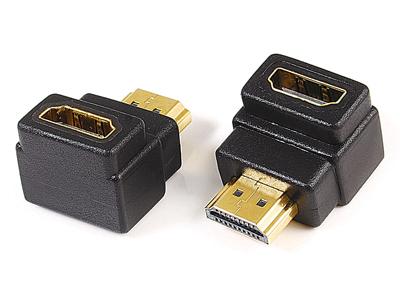 HDMI A vyriškas adapteris HDMI A moteriškas adapteris, 90?kampo tipas KLS1-10-P-019