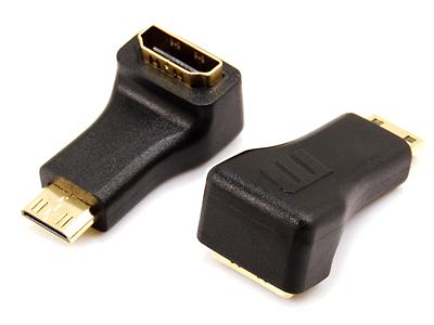 HDMI Umugore kugeza kuri HDMI mini adapter yumugabo, 270˚angle ubwoko bwa KLS1-13-P-002A