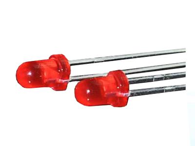 10 mm Dip LED, rød og rød, 5V, 60mA, 800mcd L-KLS9-L-10003UD00