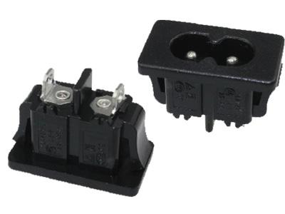 AC Power Socket Connector C8 Solder Type KLS1-AS-222-5S
