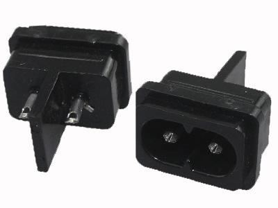 AC Power Socket Connector C8 Solder Type KLS1-AS-222-29