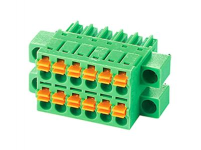 3.50mm Male Pluggable terminal block double With Fixed hole KLS2-FMDD-3.50