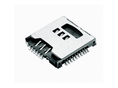 2 yn 1 SIM kaart + Micro SD Connector, PUSH PULL, H2.7mm KLS1-SIM-024