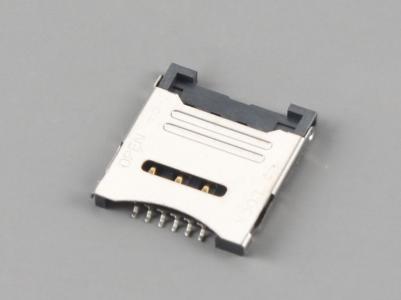 مائیکرو سم کارڈ کنیکٹر، 6 پن H1.8mm، Hinged قسم KLS1-SIM-072