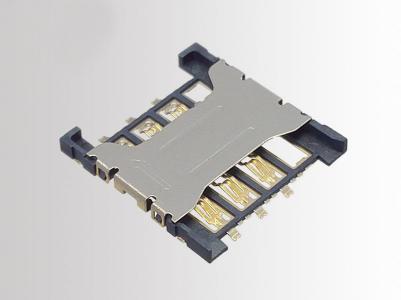 Ceangal cairt Micro SIM, 6P, PUSH PULL, H1.5mm KLS1-SIM-099