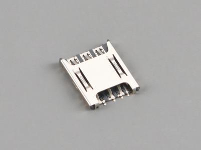 Nano SIM Kaart Connector, PUSH PULL, 6 Pin, H1.4mm, mat CD Pin KLS1-SIM-092