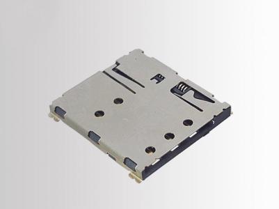Nano SIM カード コネクタ,PUSH PUSH,6ピン,H1.37mm,CDピン付き KLS1-SIM-066