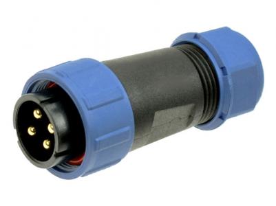 IP68 W21 CONN, Male Plug para sa cable, Solder KLS15-W21A1