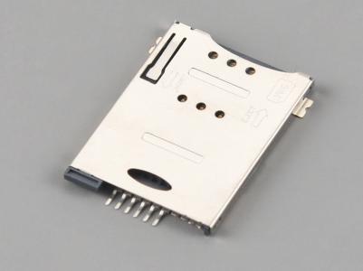 SIM కార్డ్ కనెక్టర్, పుష్ పుష్, 6P, H1.85mm, పోస్ట్ KLS1-SIM-087 లేకుండా