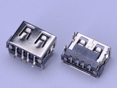 አንዲት ሴት SMD USB አያያዥ L10.0mm KLS1-1182